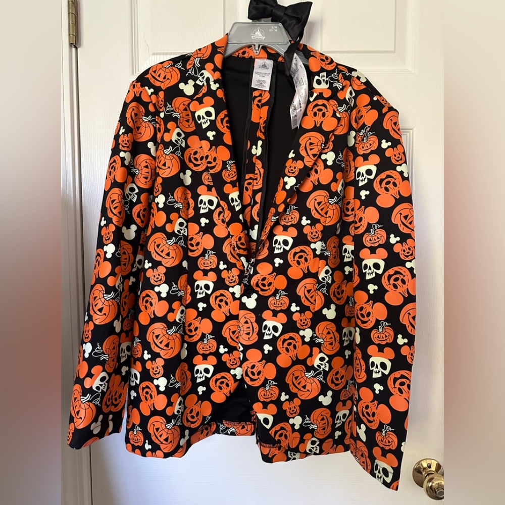 Disney Mickey Mouse Halloween Pumpkin Skull Blazer-Glow-Orange-Black- s/m